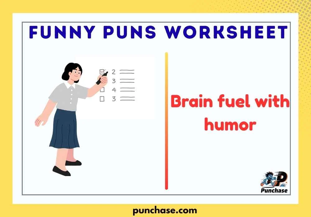 Funny Puns Worksheet